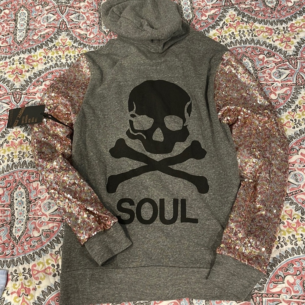 NWT SoulCycle skull hoodie